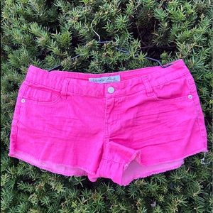Pink jeans shorts